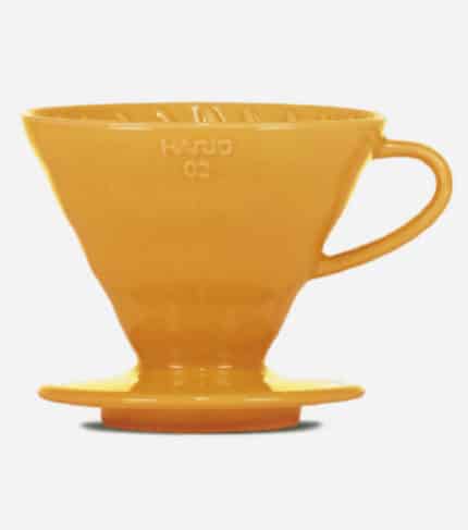 V60 Kaffeefilterhalter Porzellan Orange