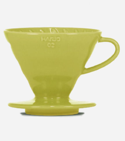 V60 Kaffeefilterhalter Porzellan light green